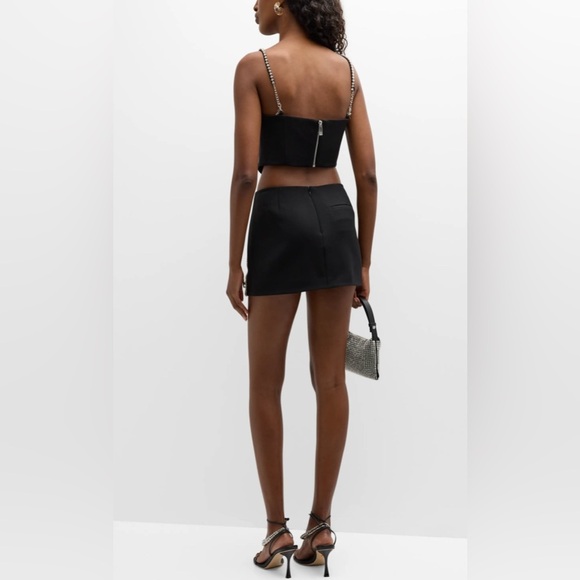 AREA Embroidered Butterfly Mini Skirt  in Black sz 8 NWT 1195$ - Picture 8 of 17